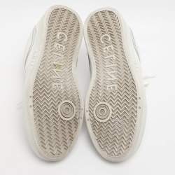 Pre Owned حذاء رياضي سيلين جلد أبيض برباط مقاس 39