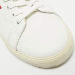 Pre Owned حذاء رياضي سيلين تريومف جلد أبيض/أحمر بعنق مرتفع مقاس 38