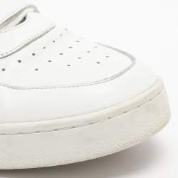 Pre Owned Celine CT-02 Size 38 White/Black Leather Lace Up Sneakers