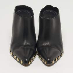 مملوكة مسبقًا Celine Rodéo Size 38.5 Black Leather Mules