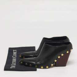 مملوكة مسبقًا Celine Rodéo Size 38.5 Black Leather Mules