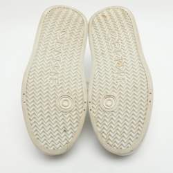 Pre Owned Celine White Leather Platform Lace Up Sneakers Size 37