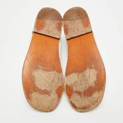 Pre Owned Celine Size 37 White Leather Zip Details Sandals