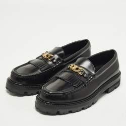 Pre Owned حذاء لوفرز سيلين مارجريت جلد أسود مقاس 40