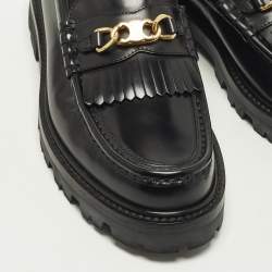 Pre Owned حذاء لوفرز سيلين مارجريت جلد أسود مقاس 40