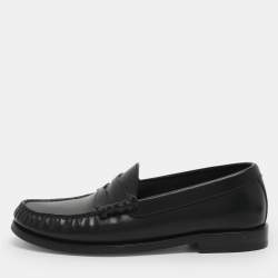 Pre Owned Celine Size 35 Black Leather Loafers