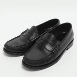 Pre Owned Celine Size 35 Black Leather Loafers