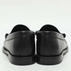 Pre Owned Celine Size 35 Black Leather Loafers