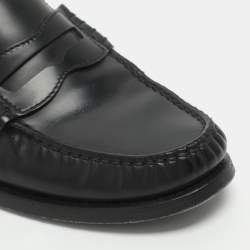 Pre Owned Celine Size 35 Black Leather Loafers