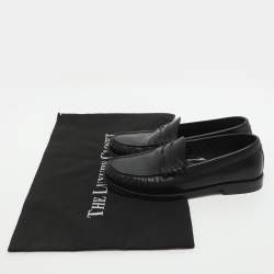 Pre Owned Celine Size 35 Black Leather Loafers