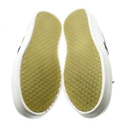 Pre Owned Celine Blue Leather Tassel Slip On Sneakers Size 38