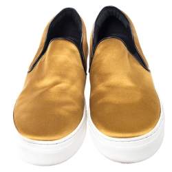 Pre Owned حذاء رياضي سليب أون سيلين ساتان أصفر مقاس 39