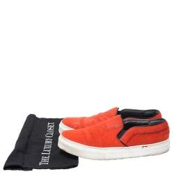 Celine Orange Calfhair Slip On Sneakers Size 38