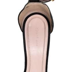 Pre Owned Celine Black Suede Iconic Ankle Strap Sandals Size 39