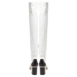 Celine Two Tone Leather Over The Knee Boots Size 38.5