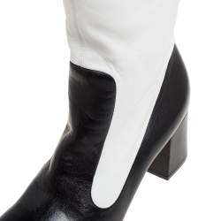 Celine Two Tone Leather Over The Knee Boots Size 38.5