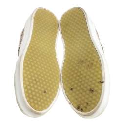 Pre Owned حذاء رياضي سيلين سليب أون جلد ثعبان بني مقاس 38