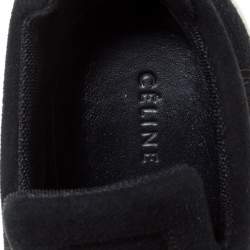 Pre Owned Celine Black Suede Platform Slip On Sneakers Size 38