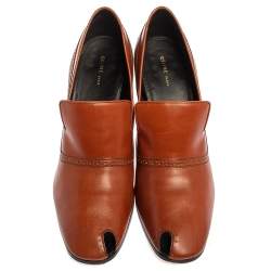 Pre Owned Celine Brown Leather Loafer Pumps Size 39