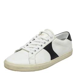 Pre Owned Celine White Leather Low Top Sneakers Size 37