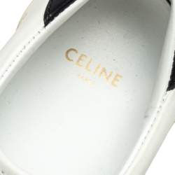 Pre Owned Celine White Leather Low Top Sneakers Size 37