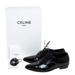 Celine Black Leather Jacno Oxfords Size 36.5