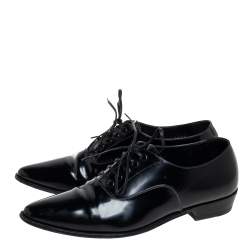 Celine Black Leather Jacno Oxfords Size 36.5