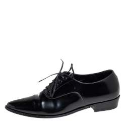 Celine Black Leather Jacno Oxfords Size 36.5