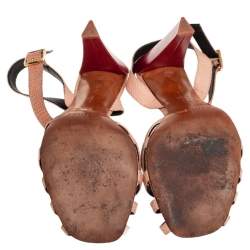 Pre Owned Celine Beige Leather Strappy Sandals Size 39