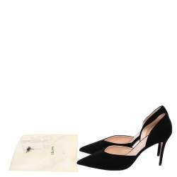Pre Owned Celine Black Suede D'orsay Pointed Toe Pumps Size 40