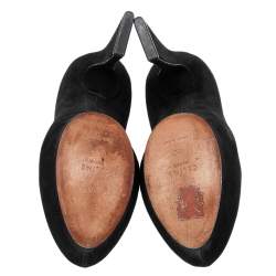 Celine Black Suede Platform Pumps Size 38