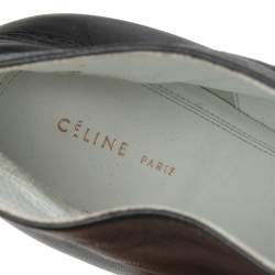 Celine Black Leather Pointed Toe Ankle Boots Size 37.5
