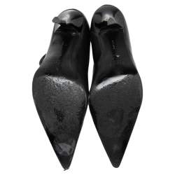 Celine Black Leather Pointed Toe Ankle Boots Size 37.5