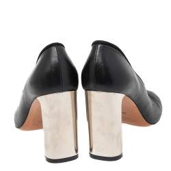 Celine Black Leather Block Heel  Pumps Size 35