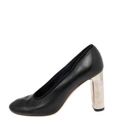 Celine Black Leather Block Heel  Pumps Size 35