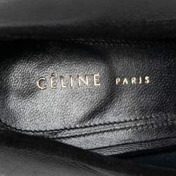 Celine Black Leather Block Heel  Pumps Size 35