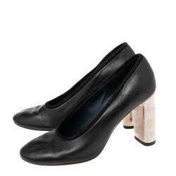 Celine Black Leather Block Heel  Pumps Size 35