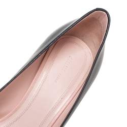 Pre Owned Celine Black Leather Pointed Toe Pumps Size 36