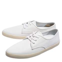 Pre Owned Celine White Leather Felix Low-Top Sneakers Size 39