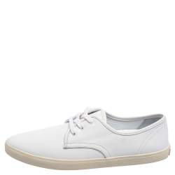 Pre Owned Celine White Leather Felix Low-Top Sneakers Size 39