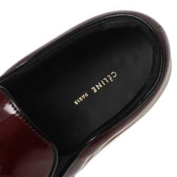 Celine Burgundy Leather Tassel Slip On Sneakers Size 37.5