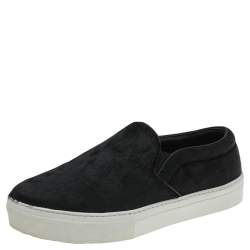 Celine Black Pony Hair Slip On Sneakers Size 40