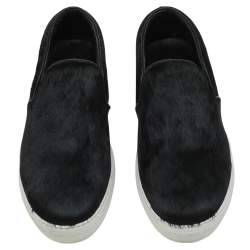 Celine Black Pony Hair Slip On Sneakers Size 40
