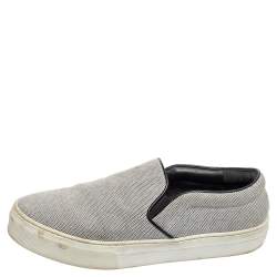 Celine Blue/White Canvas Slip-On Sneakers Size 39