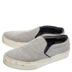 Celine Blue/White Canvas Slip-On Sneakers Size 39