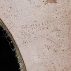 Pre Owned Celine Black Calf Hair Espadrille Flats Size 41