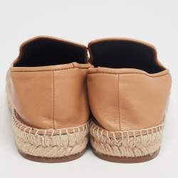 Pre Owned Celine Brown Slip On Espadrille Loafers Size 40