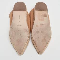 Pre Owned Celine Brown Slip On Espadrille Loafers Size 40