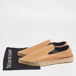 Pre Owned Celine Brown Slip On Espadrille Loafers Size 40