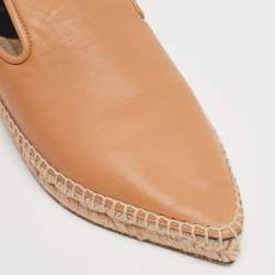 Pre Owned Celine Brown Slip On Espadrille Loafers Size 40